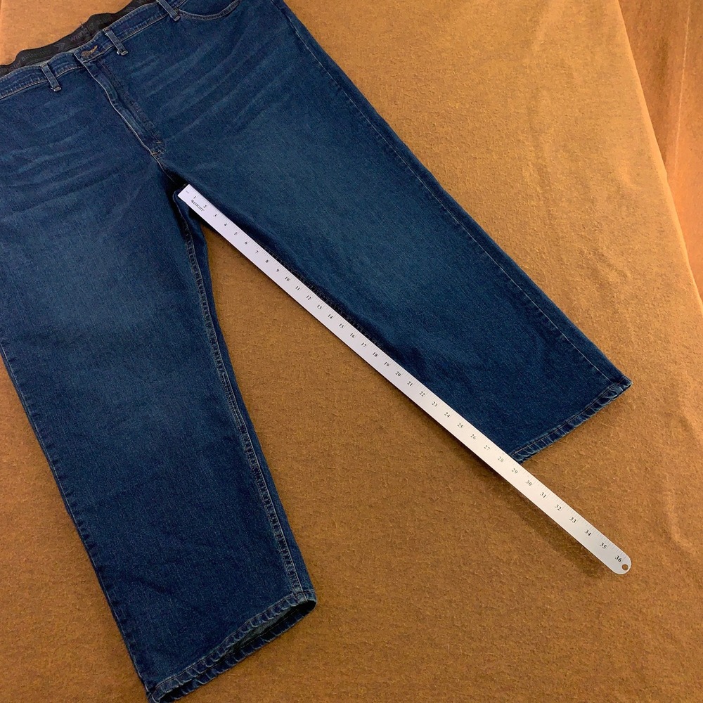 Wrangler Mens 60x30 Blue Authentics Comfort Flex Straight Leg Jeans NWT - Picture 6 of 13